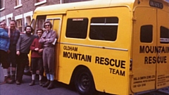 A mountain rescue team ambulance of yesteryear