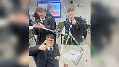 The day was geared around problem solving and the students undertook a challenge in the morning where they had to create an obstacle course using tape, straws and bits of cardboard in order to create bridges, slopes and tunnels