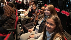 Hathershaw students pictured at the iconic Roundhouse venue in Camden