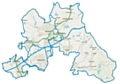 Map of the three new proposed constituencies: Rochdale, Prestwich and Middleton, and Littleborough and Saddleworth.