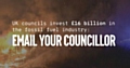 Email our Councillors & ask them to divest from fossil fuel industry