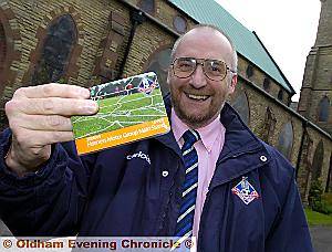 DELIGHTED. . . John Simmons with his season ticket
DELIGHTED. . . John Simmons with his season ticket