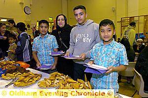 After the fast, the feast . . . pictured at Alexandra Park are (left to right) Harris Butt, Fareen Gul, Zain Butt and Hannah Butt. 