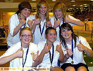 LEFT to right, back: Charlotte Ashworth, Sam Garlick, Hannah Clegg. Front: Vicki Garlick, Jessica Fullalove, Jessica Lloyd. LEFT to right, back: Charlotte Ashworth, Sam Garlick, Hannah Clegg. Front: Vicki Garlick, Jessica Fullalove, Jessica Lloyd.