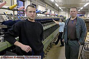 James Gledhill (left) and spinning manager Neil Riley James Gledhill (left) and spinning manager Neil Riley