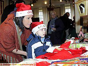 Mark Marchington (4) at the decoration stall with Sarah Hall Mark Marchington (4) at the decoration stall with Sarah Hall