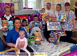 FIFTH time: Tommy Cone again donates toys to the Royal Oldham Hospital Children's Ward 