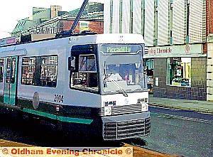 HOW IT WOULD HAVE BEEN . . . Will we see trams outside the Oldham Chronicle office in Union Street now we’ve voted ‘no’ to the congestion charge? HOW IT WOULD HAVE BEEN . . . Will we see trams outside the Oldham Chronicle office in Union Street now we’ve voted ‘no’ to the congestion charge?