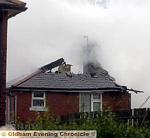 Only half the property was left standing, and that with a massive hole in its roof 