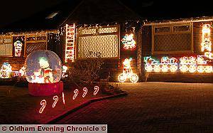 BEST OF THE BUNCH . . . Best illuminated residential property prize went to Alex Kershaw of Thornley Park Road, Grotton