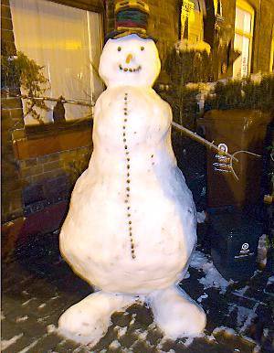 READER'S PICTURE: Dunham St again. Someone has now pinched his hat, says photographer Lisa Barton 