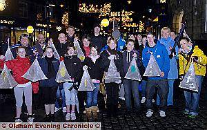 Young people from Derker set out on the parade with their lanterns. 