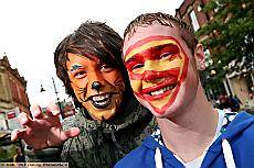 Jacob Miller (left) and Liam Tuner from the Oldham Youth Council at the Oldham Festival of Diversity. 