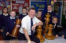 Stephen Rigby with pupils Stephen Rigby with pupils