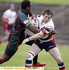 Matt Brookes (right) in action 