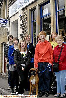 CHESNEY — Sam Aston — opens the shop but with a boxer rather than Schmeichel the Great Dane CHESNEY — Sam Aston — opens the shop but with a boxer rather than Schmeichel the Great Dane
