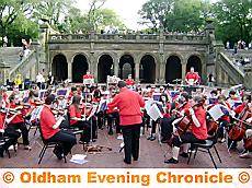 NEW YORK, NEW YORK. . . Oldham Music centre’s orchestra played to crowds in Central Park NEW YORK, NEW YORK. . . Oldham Music centre’s orchestra played to crowds in Central Park