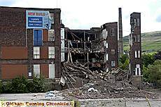COLLAPSE riddle . . . Carr Hill mill in Mossley 