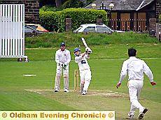 CHRIS GILL: The Greenfield batsman hit a half-century in the opening Inter-League group game.