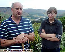 FARMER Chris Crowther and his daughter Claire, who made the discovery. 

