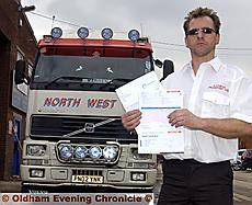 FUELLING fury . . . Dane Firth, of DP Firth Transport, is leading the petrol protest 