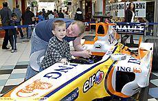 CLAIRE O’TOOLE and three-year-old Joshua take a look 