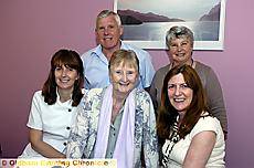 HELPING hands . . . (from left) therapist Karen Sykes, volunteer Brian Sandiford, patient Julia Clegg, volunteer Shirley Ryder and Angela Godfrey, counsellor and therapist 