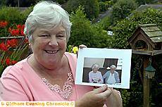 BEATRICE’S daughter, Pat Bridgestock, with a picture of the twins BEATRICE’S daughter, Pat Bridgestock, with a picture of the twins
