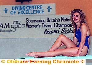 CHAMPION diver . . . Oldham’s Naomi Bishop 