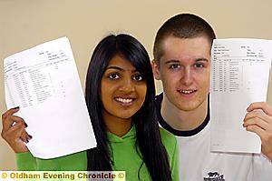 Laxmi Vekria and Nathan Simpson of St Augustine of Canterbury RC school 