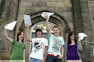 A-Stars ... From left, Lucy Drain, Andrew Madden, Tom Bamford and Isabel Davy at Blue Coat School A-Stars ... From left, Lucy Drain, Andrew Madden, Tom Bamford and Isabel Davy at Blue Coat School