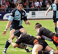 TRY-TIME: Mick Nanyn crashes over to cancel out York’s early effort.
