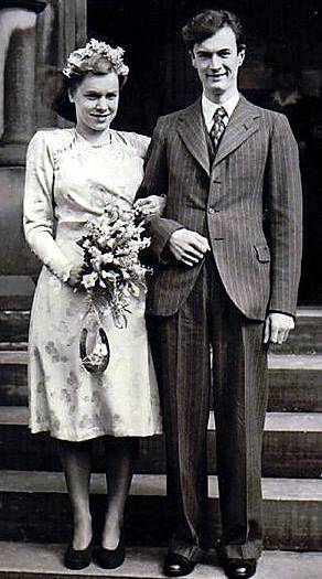 WEDDING day . . . Dermot and Margaret McCracken on their big day in 1947 




