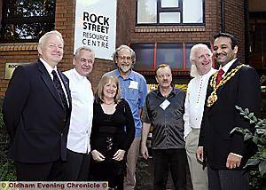 GUESTS and speakers at the International human rights and dignity conference at the Rock Street Resource Centre were (from the left) Councillor Brian Lord, Paul Murray, (chairman of Oldham Open User Forum), Mary Maddock, Bob Johnson, Rowland Urey, John McCarthy and Mayor Shoab Akhtar 