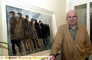 JOHN THOMPSON with one of his paintings
JOHN THOMPSON with one of his paintings