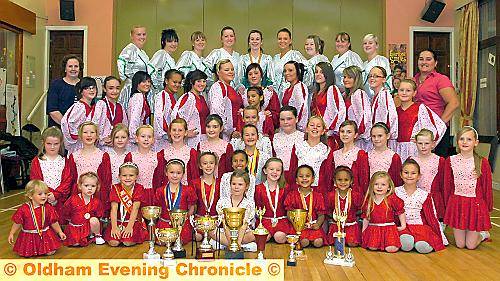Collettes Dance Troupe and their trophies Collettes Dance Troupe and their trophies