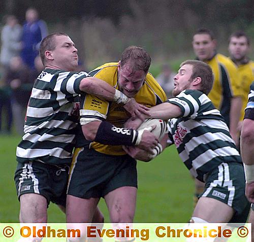 Andy Sands (centre): Struggling with a shoulder injury Andy Sands (centre): Struggling with a shoulder injury
