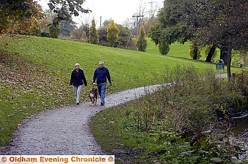 What a difference a year makes ... walking the dog in 2009 