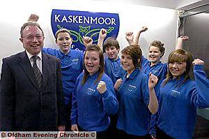 ALL smiles . . . (from left) John Alder (head teacher), Chris Kershaw, Katie Ashton, Tim Roberts, Amber Taylor, Stacey Gowers and Kayleigh Bourne ALL smiles . . . (from left) John Alder (head teacher), Chris Kershaw, Katie Ashton, Tim Roberts, Amber Taylor, Stacey Gowers and Kayleigh Bourne