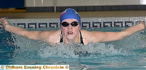 Vicky Garlick in action in the pool 