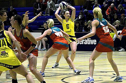 Jade Clarke sets up a Northern Thunder attack. Jade Clarke sets up a Northern Thunder attack.