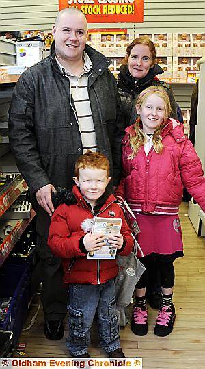 Oldham closing: customers Lee, Louise, Jacob and Georgia Edmondson 