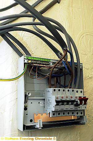 DEADLY . . . the wiring at the St John’s Road cannabis farm could have killed 