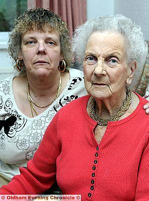 ANGRY . . . Cath Stone with her mother Celia Hodkin ANGRY . . . Cath Stone with her mother Celia Hodkin