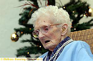 Nellie May Wood on her 105th birthday Nellie May Wood on her 105th birthday
