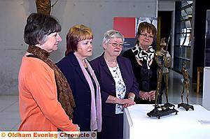 REUNITED... (from left) Lorraine Brown, Brenda Sumerfield, Christine Sheldon and Jean Wild 