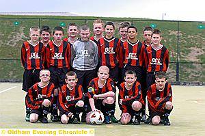 Failsworth School YEAR SEVENS: Jack Taylor-Oldham (back, left), Jack Holmes, Liam Marchington, Billy Jackson, Brandon Preston. Taylor Melling (middle, left), Ben Kyte, James Lear, Wesley Hindley, Olafem Ogunnuga, Riley Moxon. Luke Wood (front, left), Connor Landregan, Charlie Fuller,Matthew Wilson,Curtis Shilton. 
Youth sport: football 