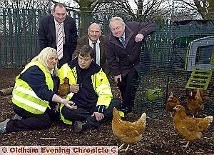 Trainees counting on their chickens Trainees counting on their chickens