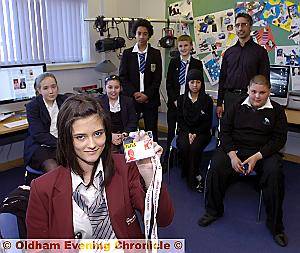 Local schoolchildren visit the City Learning Centre for BBC News School Report Day. Jessica Swales (Hathershaw) shows her Press card. Local schoolchildren visit the City Learning Centre for BBC News School Report Day. Jessica Swales (Hathershaw) shows her Press card.