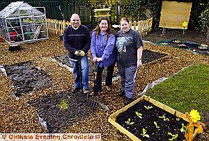 Volunteers Andrew Drury, Stephanie Wilde and Md Mariea Maguire 